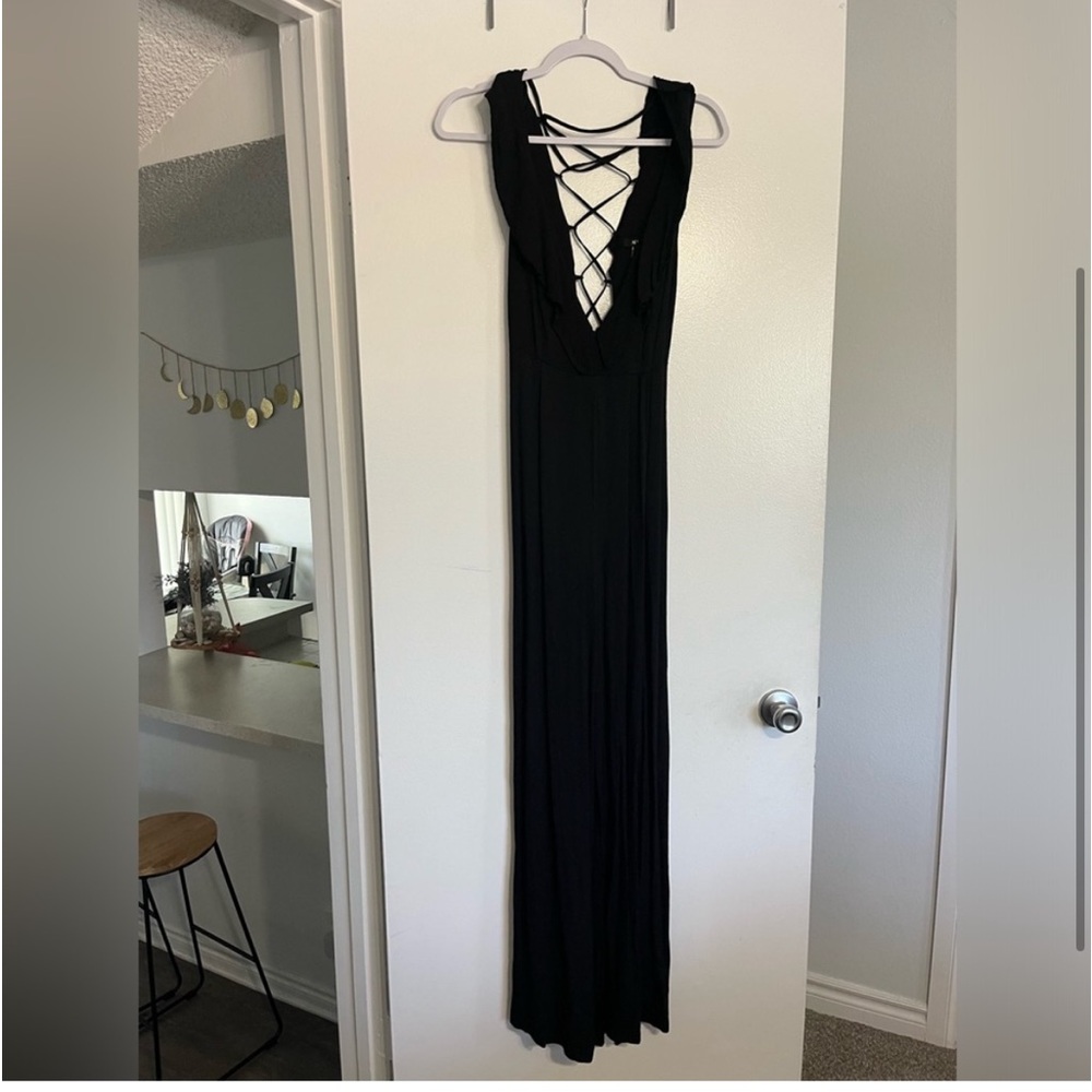 AFRM Black Ruffled Jumpsuit - Picture 3 of 4